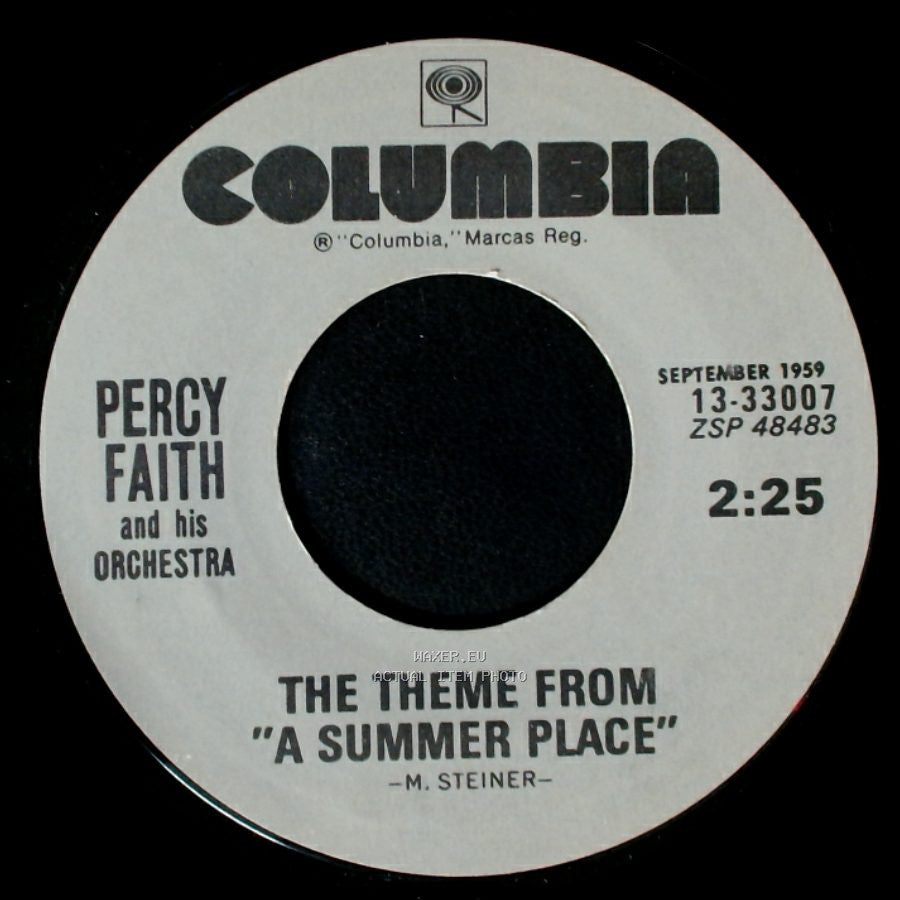 Percy Faith And His Orchestra - The Theme From "A Summer Place" / The Song From Moulin Rouge (Where Is Your Heart) side A