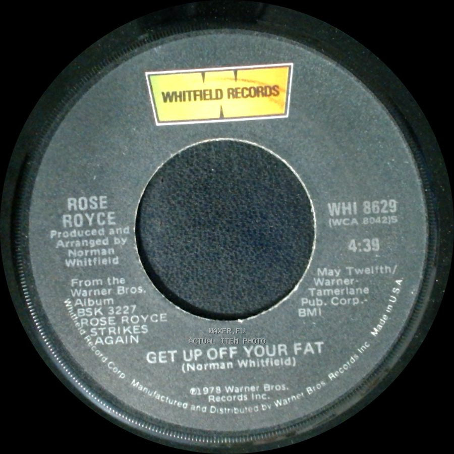 Rose Royce - I'm In Love (And I Love The Feeling) / Get Up Off Your Fat side B