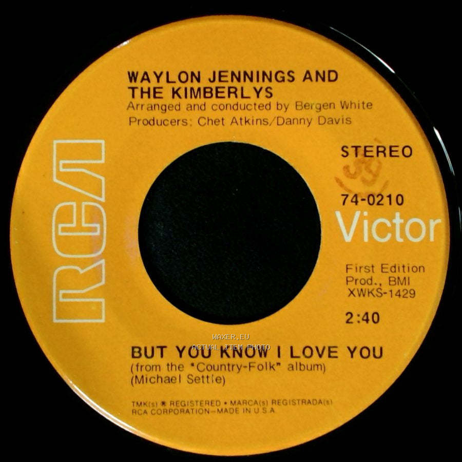 Waylon Jennings And The Kimberlys - Macarthur Park / But You Know I Love You side B