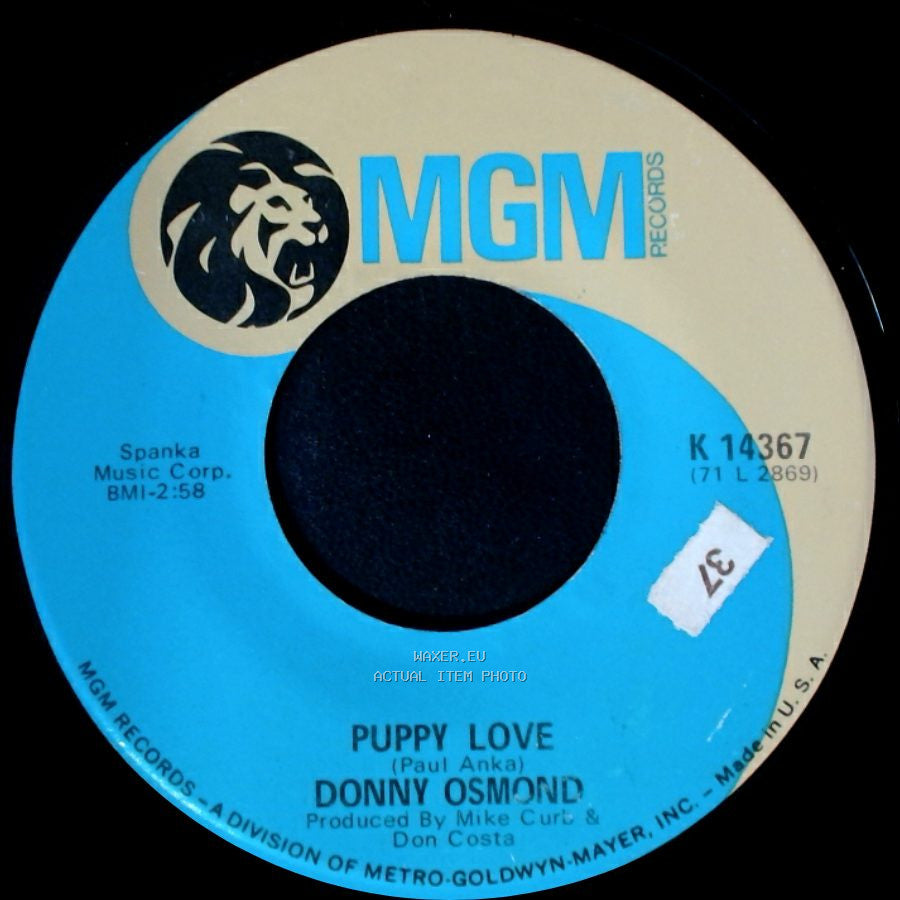 Donny Osmond - Let My People Go / Puppy Love side B