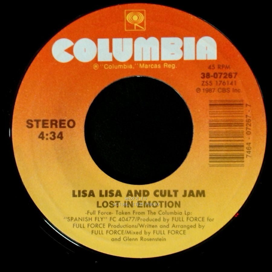 Lisa Lisa And Cult Jam - Lost In Emotion / Motion Is Lost side A