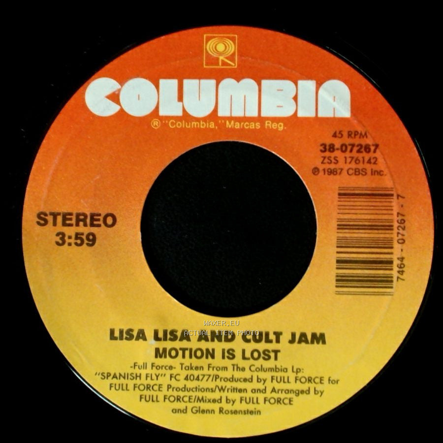 Lisa Lisa And Cult Jam - Lost In Emotion / Motion Is Lost side B