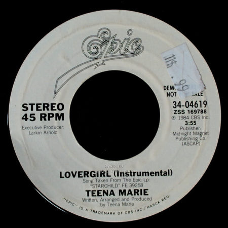 Teena Marie - Lovergirl / Lovergirl (Instrumental) side B