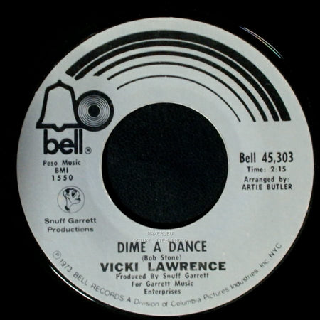 Vicki Lawrence - The Night The Lights Went Out In Georgia / Dime A Dance side B