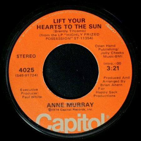 Anne Murray - Uproar / Lift Your Hearts To The Sun side B
