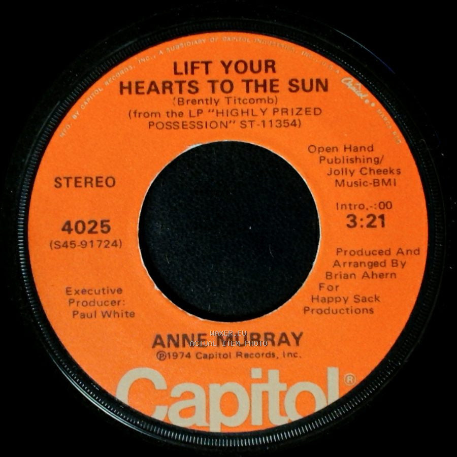 Anne Murray - Uproar / Lift Your Hearts To The Sun side B