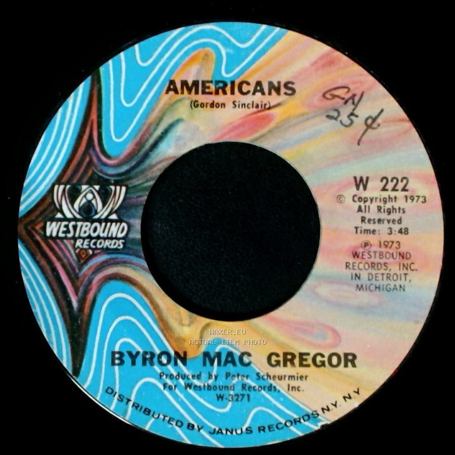 Byron Mac Gregor / The Westbound Strings - Americans / America The Beautiful side A