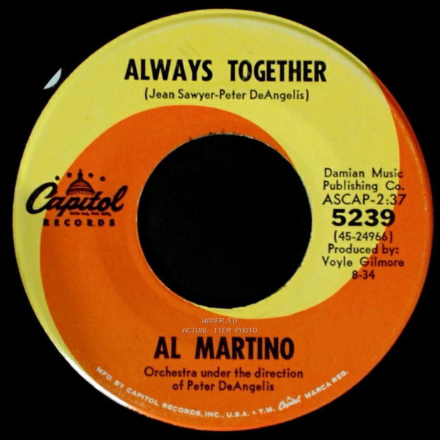 Al Martino - Always Together / Thank You For Loving Me side A
