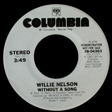 Willie Nelson - Without A Song / Without A Song side A