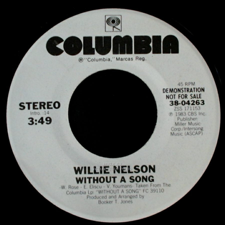 Willie Nelson - Without A Song / Without A Song side A