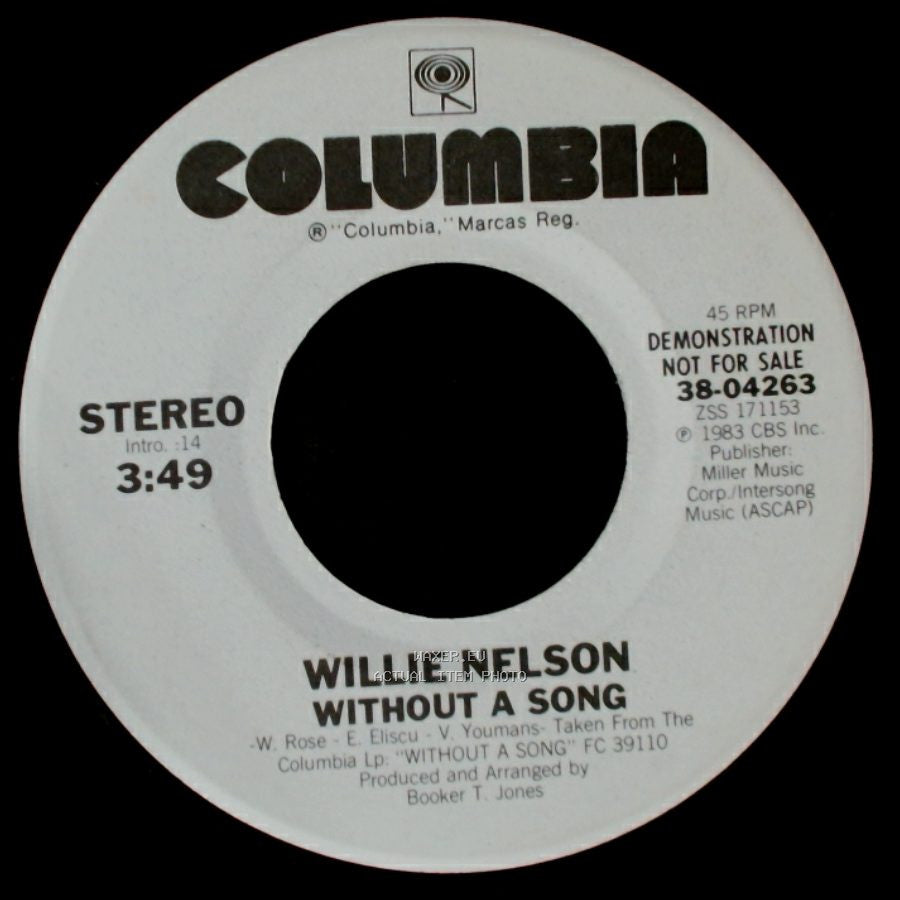 Willie Nelson - Without A Song / Without A Song side B