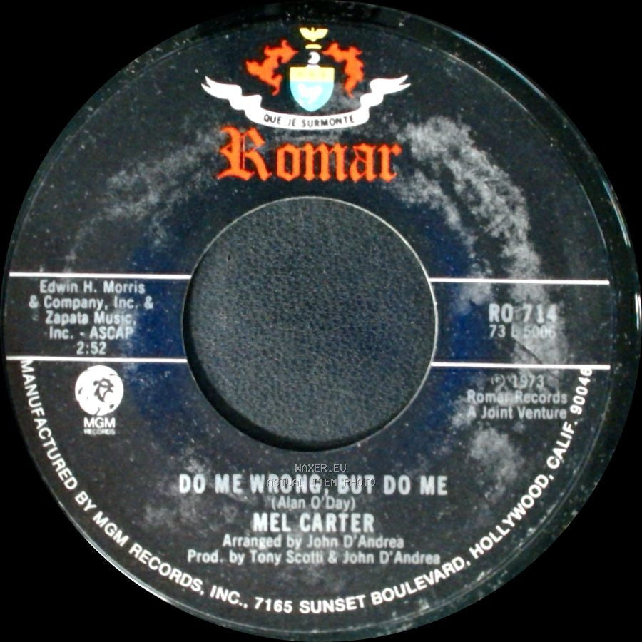 Mel Carter - Do Me Wrong, But Do Me / Treasure Of Love side A