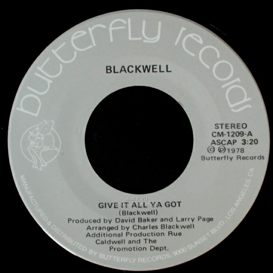 Blackwell - Belly Button / Give It All Ya Got side B