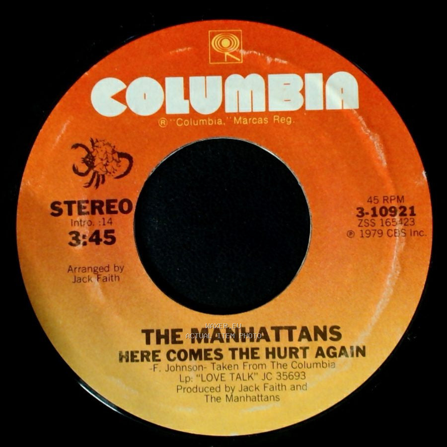 The Manhattans - Don't Say Goodbye / Here Comes The Hurt Again side B