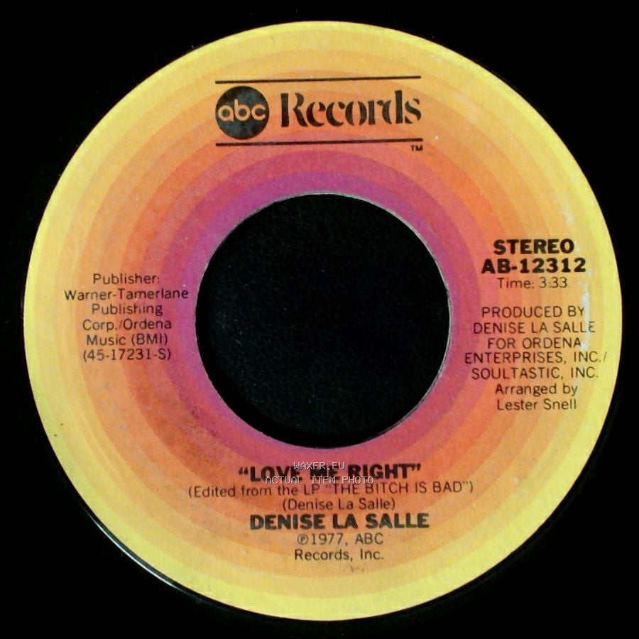Denise La Salle - Love Me Right / Fool Me Good side A