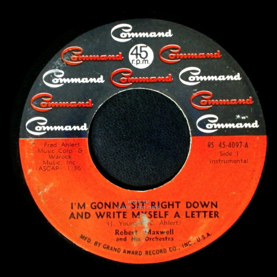 Robert Maxwell And His Orchestra - I'm Gonna Sit Right Down And Write Myself A Letter / Sing, Sing, Sing side A