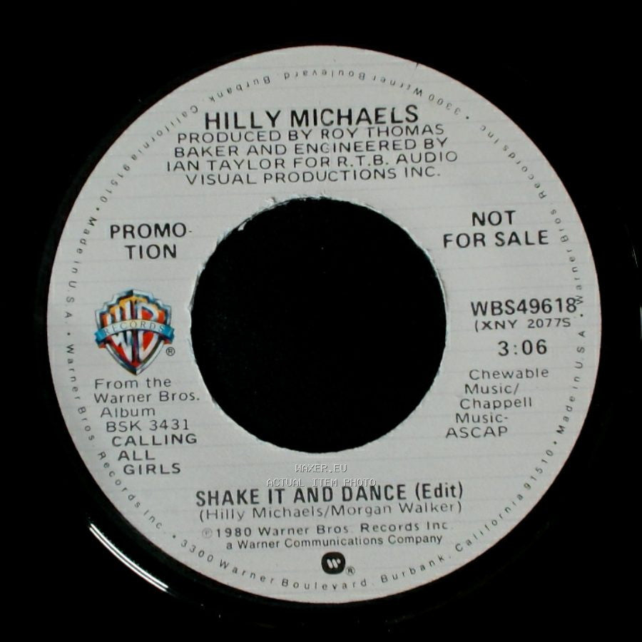 Hilly Michaels - Shake It And Dance (Edit) / Shake It And Dance (Edit) side A