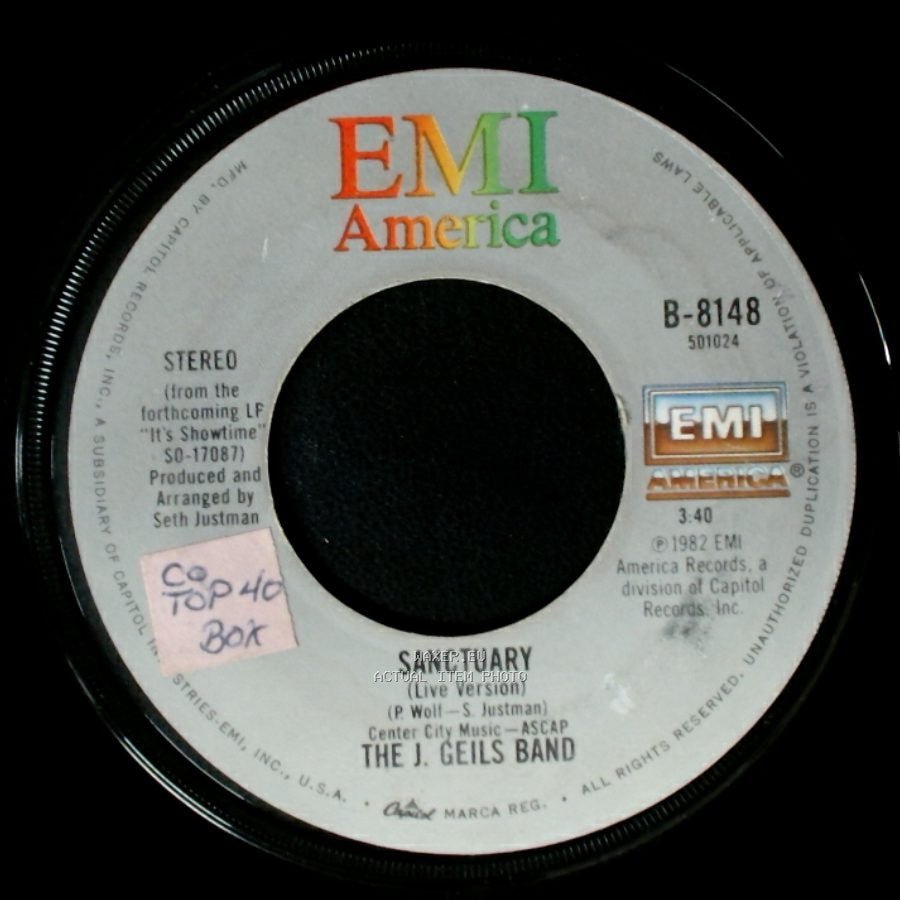 The J. Geils Band - I Do (Live Version) / Sanctuary (Live Version) side B