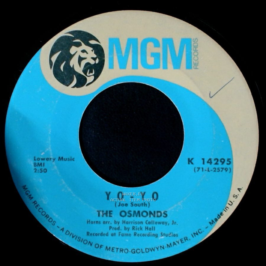 The Osmonds - Yo-Yo / Keep On My Side side A