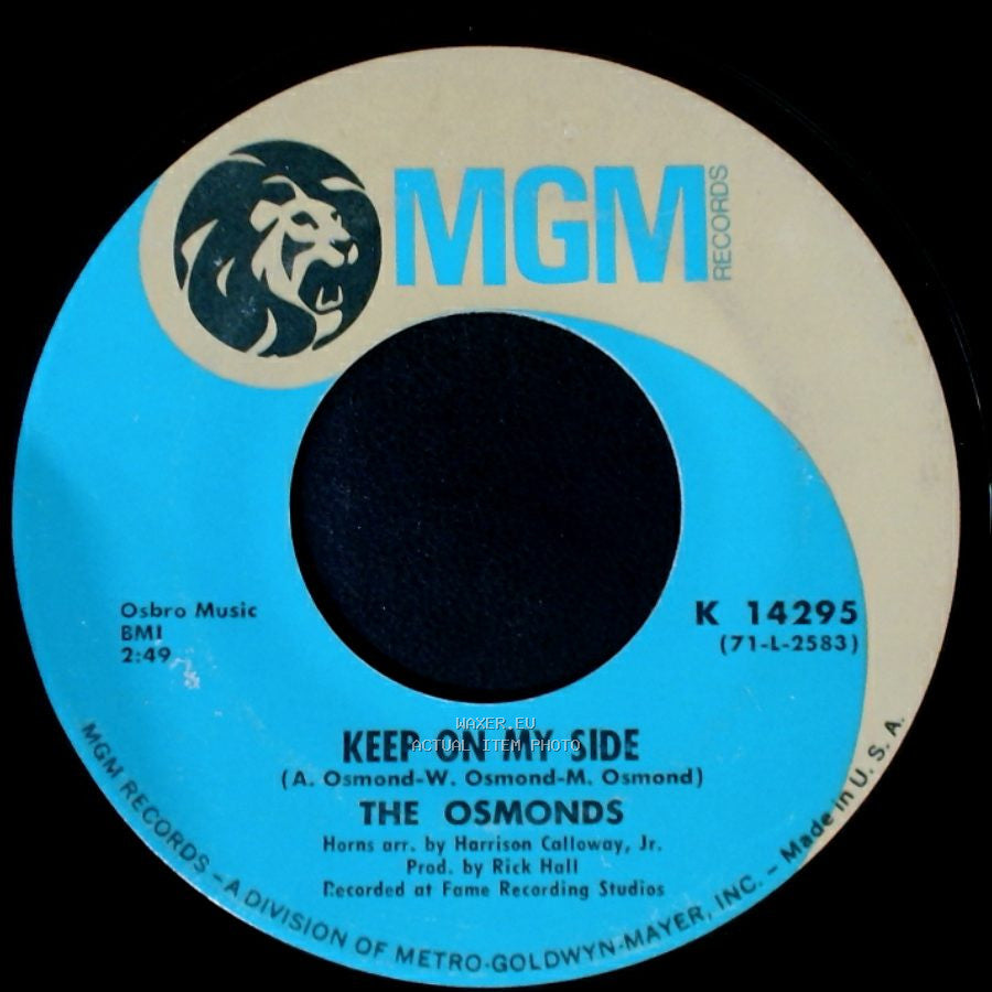 The Osmonds - Yo-Yo / Keep On My Side side B