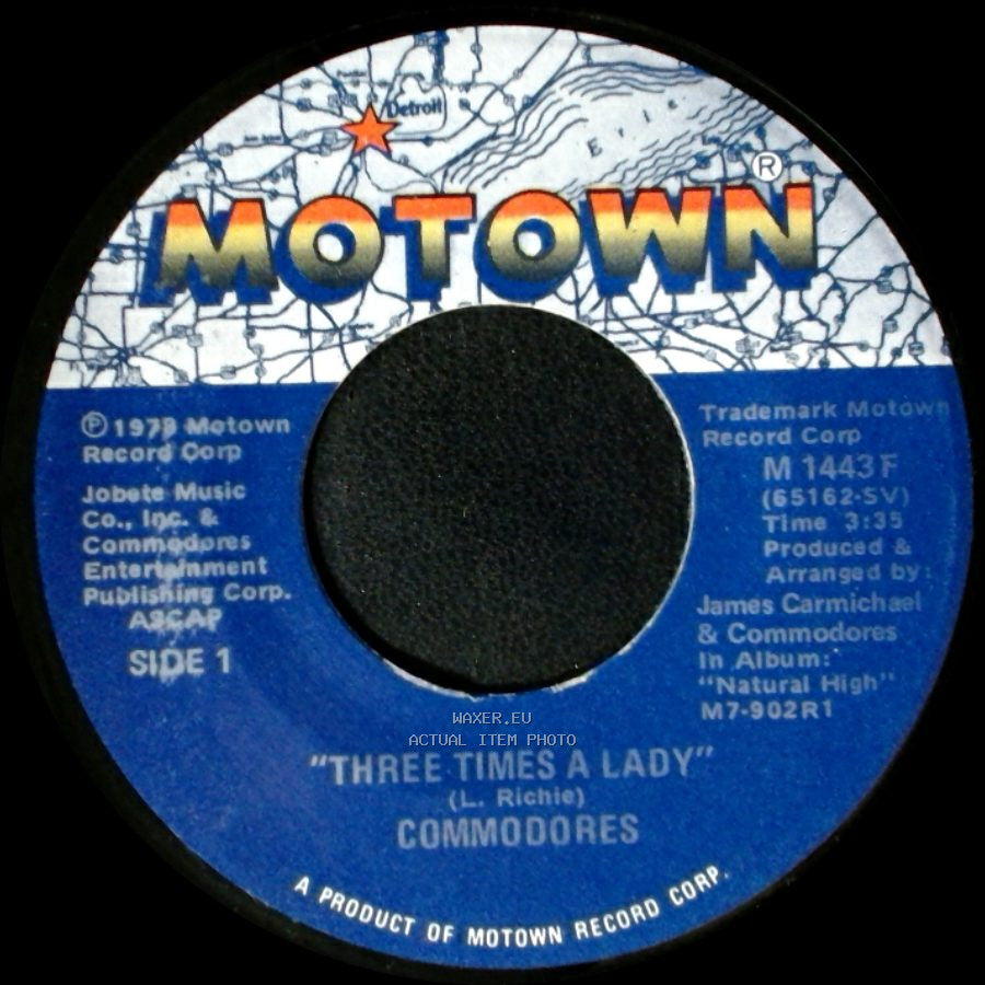 Commodores - Three Times A Lady / Look What You've Done To Me side A