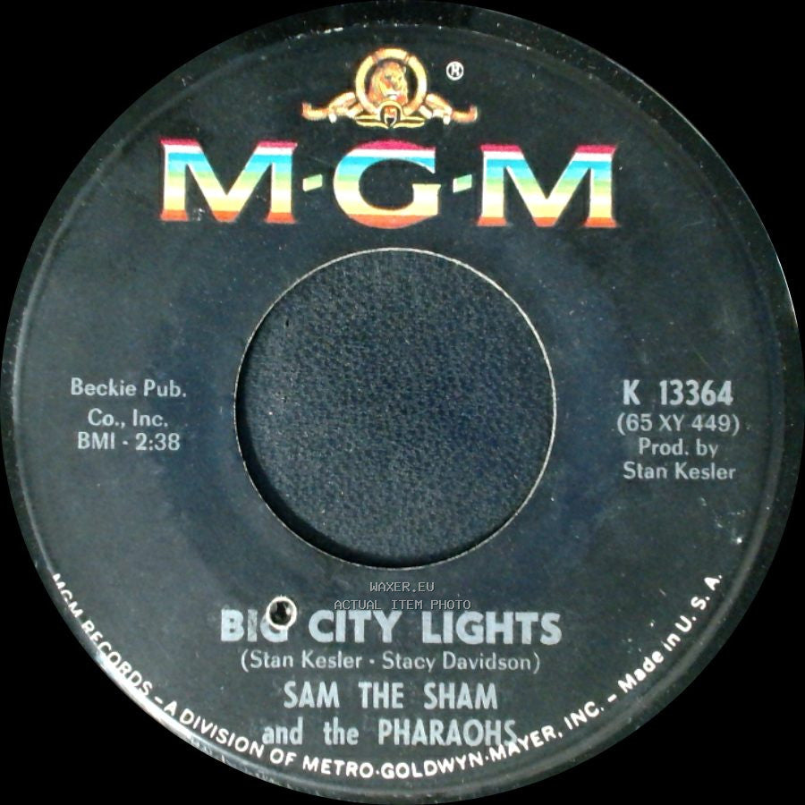 Sam The Sham And The Pharaohs - Ju Ju Hand / Big City Lights side B