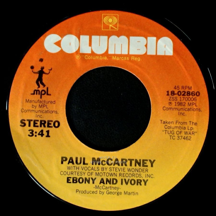 Paul Mccartney - Rainclouds / Ebony And Ivory side B