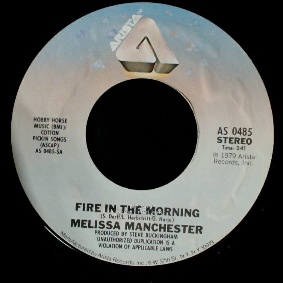 Melissa Manchester - Lights Of Dawn / Fire In The Morning side B