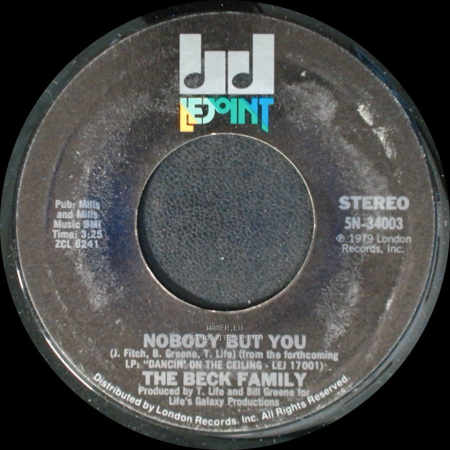 The Beck Family - Nobody But You / Can't Shake The Feeling side A
