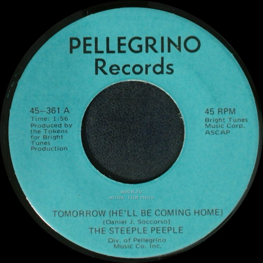 The Steeple Peeple - Fresh Air And Sunshine / Tomorrow (He'll Be Coming Home) side B