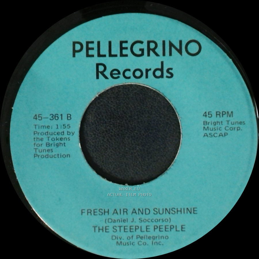 The Steeple Peeple - Fresh Air And Sunshine / Tomorrow (He'll Be Coming Home) side B
