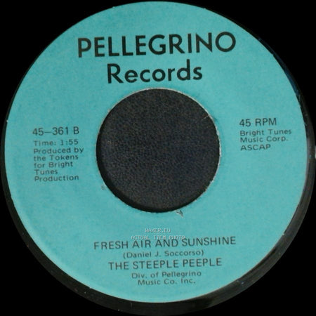The Steeple Peeple - Fresh Air And Sunshine / Tomorrow (He'll Be Coming Home) side A