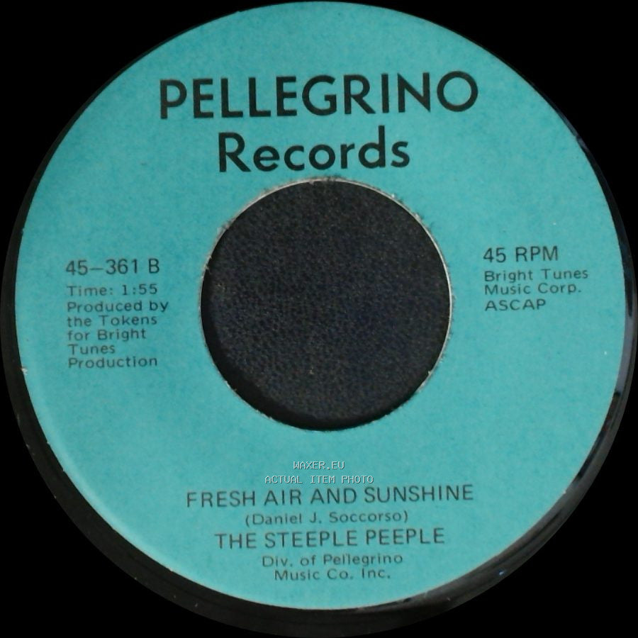 The Steeple Peeple - Fresh Air And Sunshine / Tomorrow (He'll Be Coming Home) side B