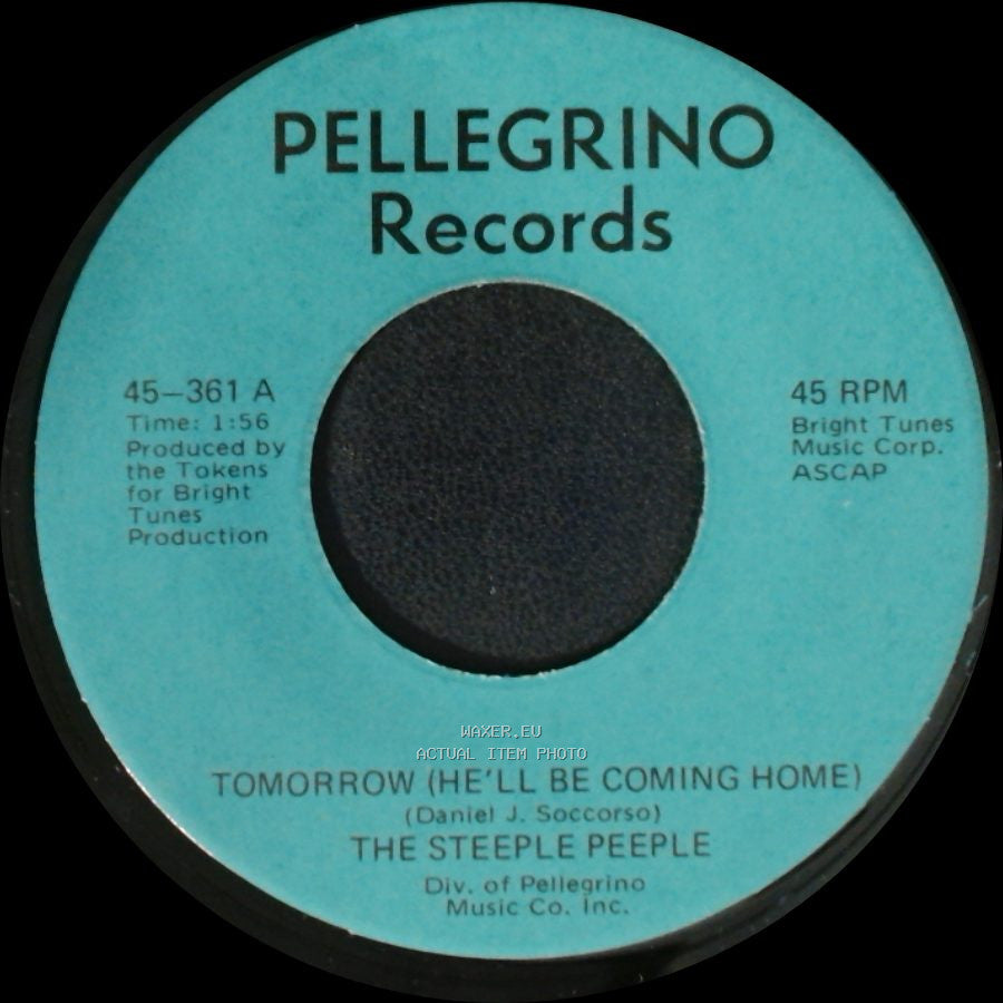 The Steeple Peeple - Fresh Air And Sunshine / Tomorrow (He'll Be Coming Home) side B