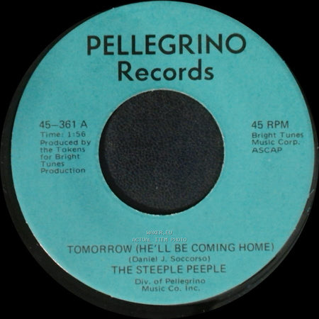 The Steeple Peeple - Fresh Air And Sunshine / Tomorrow (He'll Be Coming Home) side B