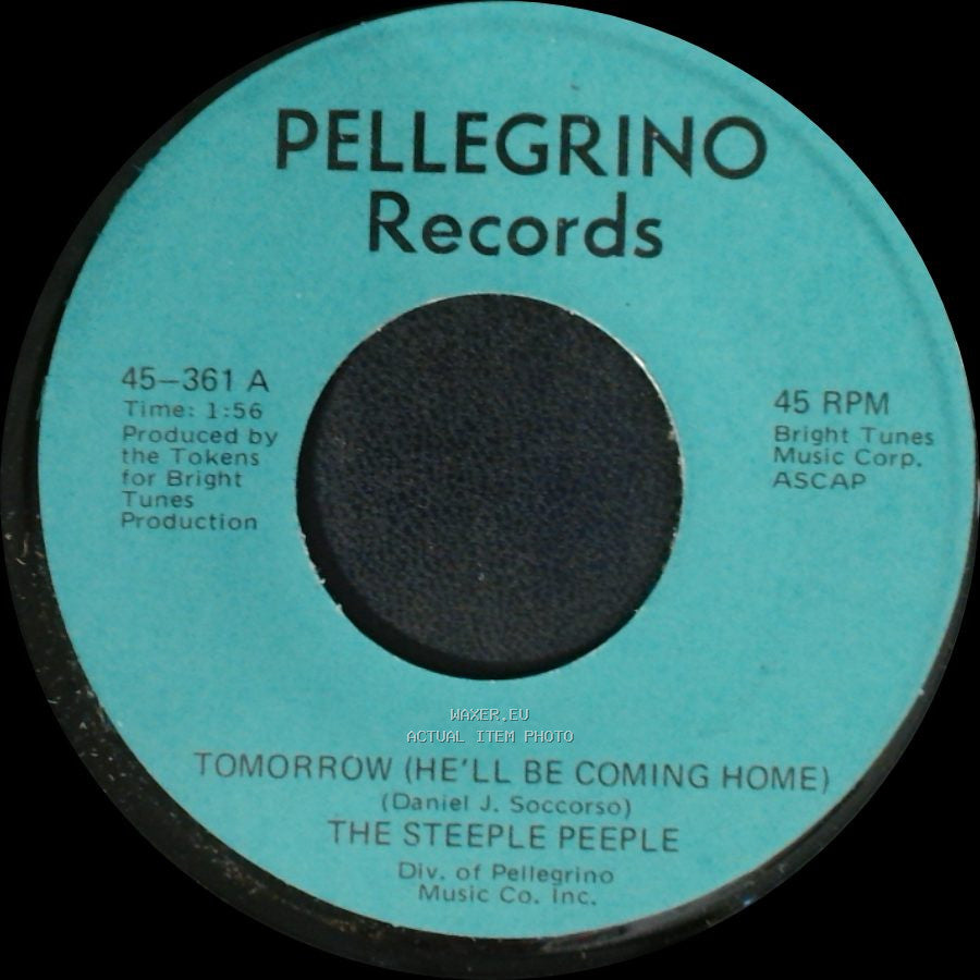 The Steeple Peeple - Fresh Air And Sunshine / Tomorrow (He'll Be Coming Home) side B