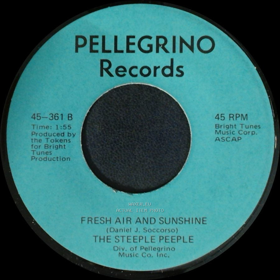 The Steeple Peeple - Fresh Air And Sunshine / Tomorrow (He'll Be Coming Home) side B