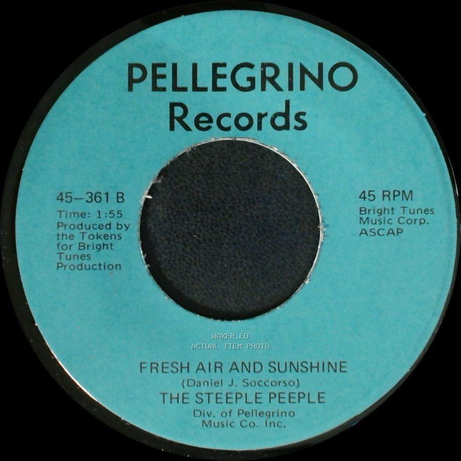 The Steeple Peeple - Fresh Air And Sunshine / Tomorrow (He'll Be Coming Home) side B