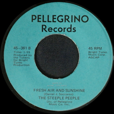 The Steeple Peeple - Fresh Air And Sunshine / Tomorrow (He'll Be Coming Home) side B
