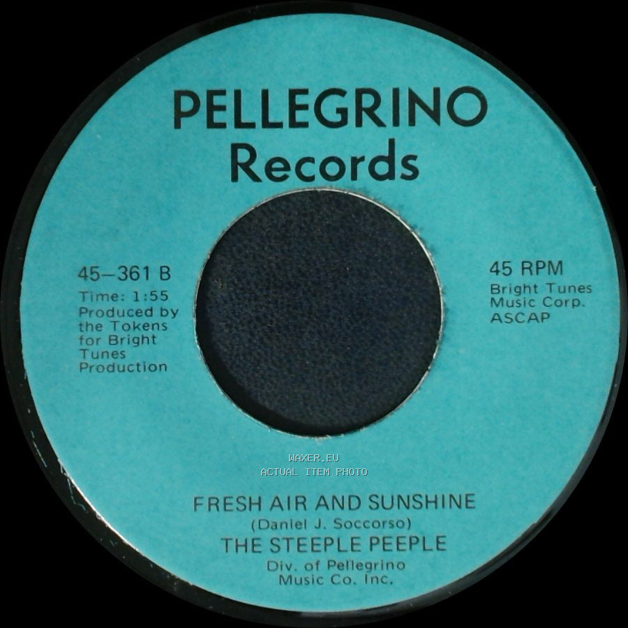 The Steeple Peeple - Fresh Air And Sunshine / Tomorrow (He'll Be Coming Home) side A