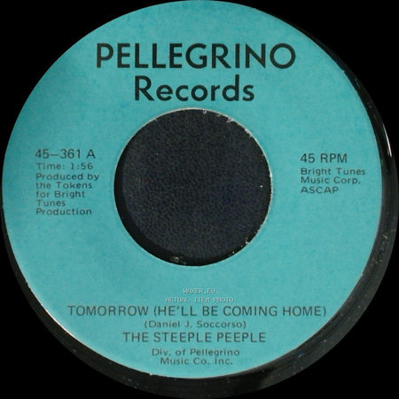 The Steeple Peeple - Fresh Air And Sunshine / Tomorrow (He'll Be Coming Home) side B