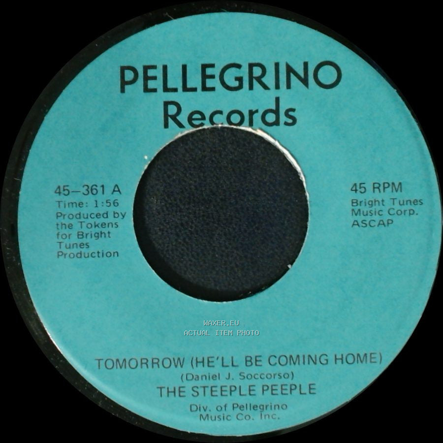 The Steeple Peeple - Fresh Air And Sunshine / Tomorrow (He'll Be Coming Home) side B