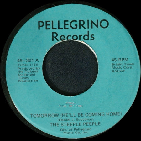 The Steeple Peeple - Fresh Air And Sunshine / Tomorrow (He'll Be Coming Home) side B