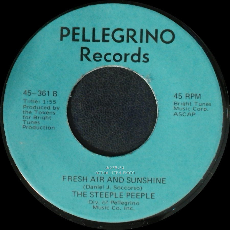 The Steeple Peeple - Fresh Air And Sunshine / Tomorrow (He'll Be Coming Home) side B