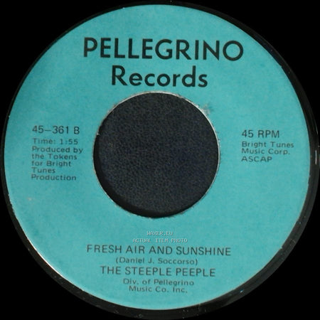 The Steeple Peeple - Fresh Air And Sunshine / Tomorrow (He'll Be Coming Home) side B