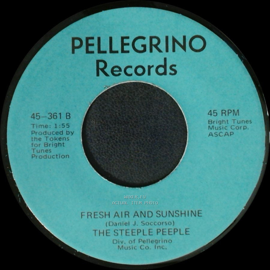 The Steeple Peeple - Fresh Air And Sunshine / Tomorrow (He'll Be Coming Home) side B