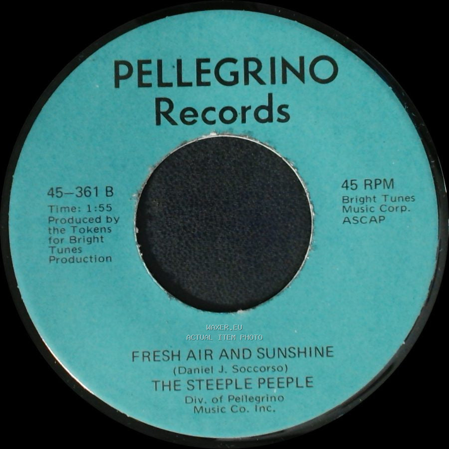The Steeple Peeple - Fresh Air And Sunshine / Tomorrow (He'll Be Coming Home) side A