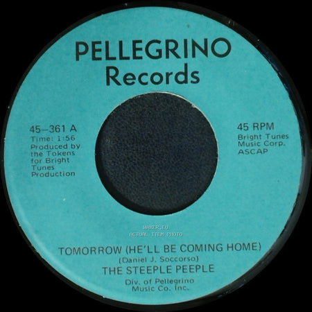 The Steeple Peeple - Fresh Air And Sunshine / Tomorrow (He'll Be Coming Home) side B