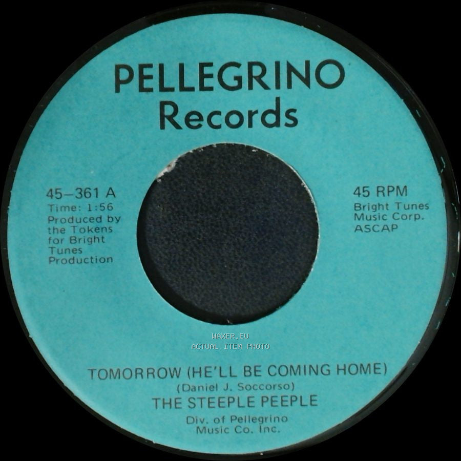 The Steeple Peeple - Fresh Air And Sunshine / Tomorrow (He'll Be Coming Home) side B