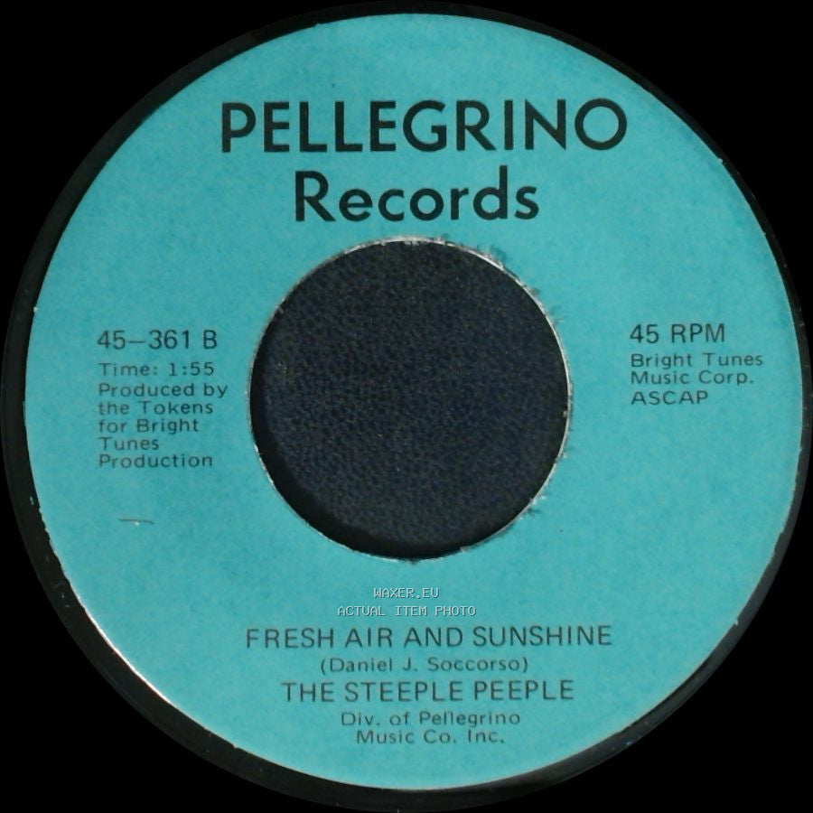 The Steeple Peeple - Fresh Air And Sunshine / Tomorrow (He'll Be Coming Home) side B